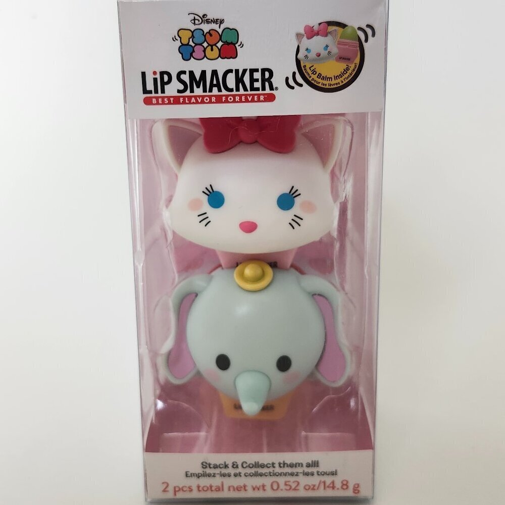 DISNEY TSUM TSUM Lip Smacker BNIP Aristocats Marie Dumbo Elephant BNIP SEALED